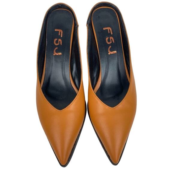 FSJ Pointed Toe Mules in Carmel - 7.5 - Picture 4 of 10